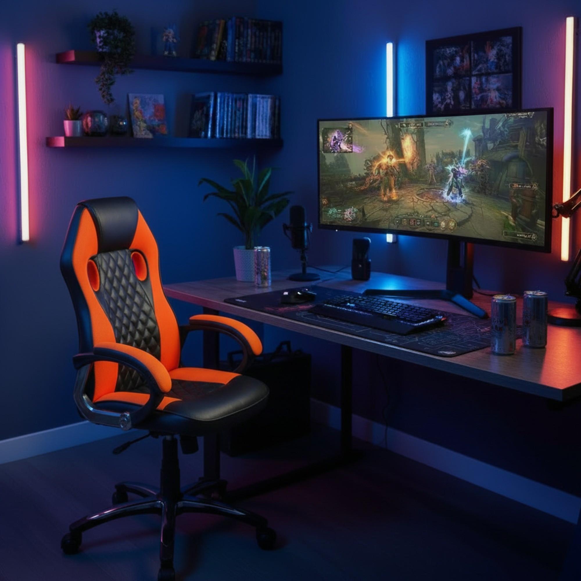 Adiko High Back Slim Designer Gaming Chair - Adiko Systems