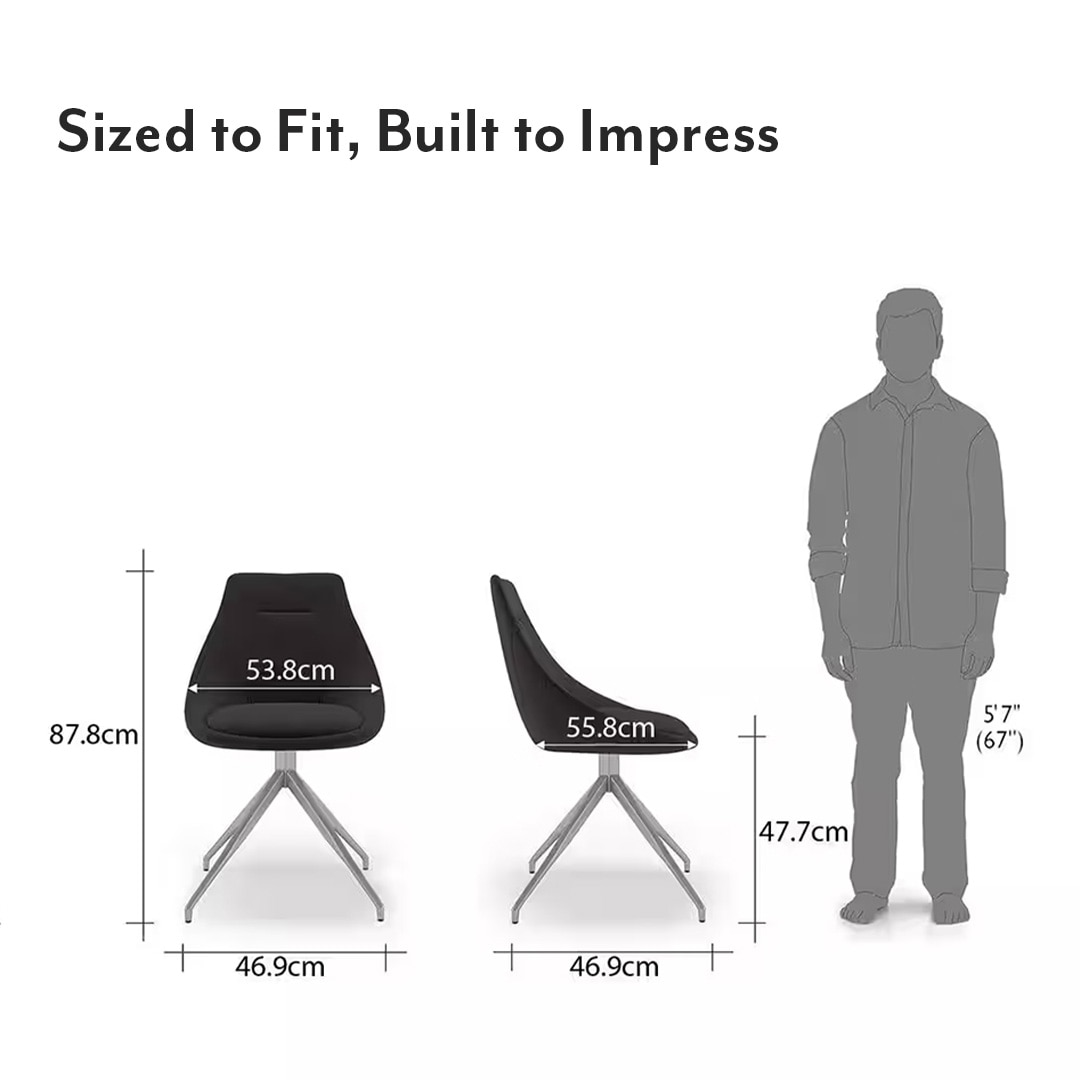 Doris Fabric Accent Chair in Dark Grey Colour