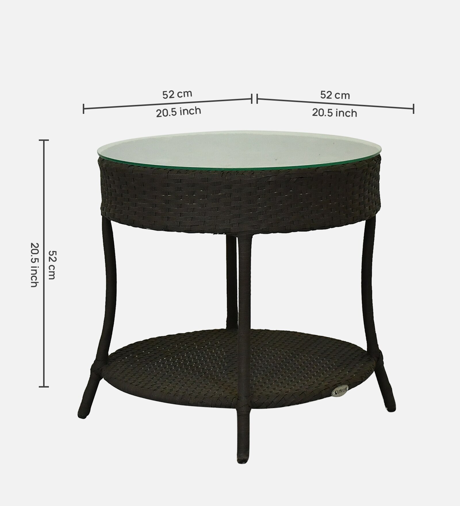 Lismore  Wicker Table And Chair Set In Brown Finish