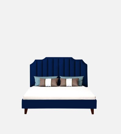 Eliana Engineered Wood Queen Size Non Storage Bed In Honey Oak Finish