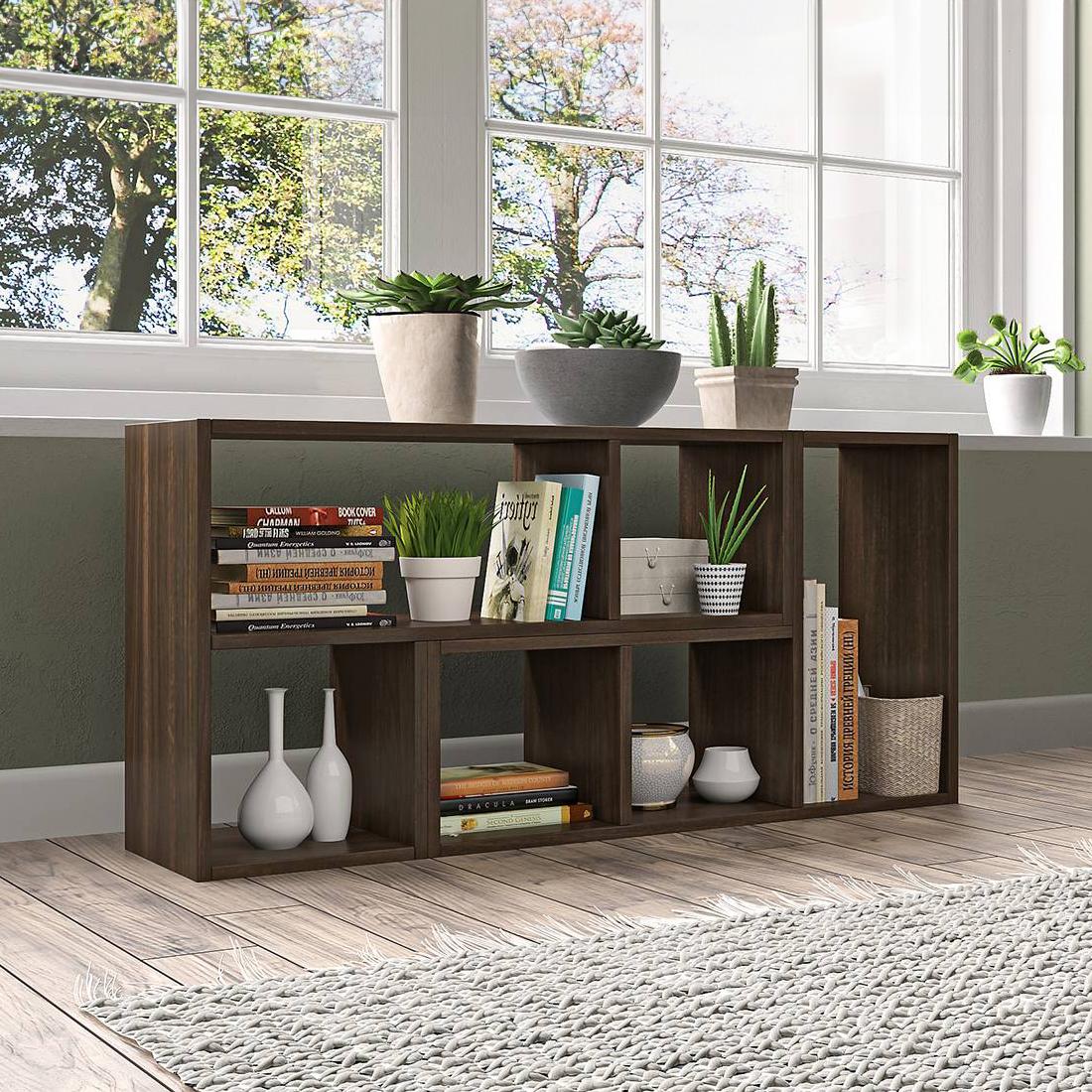 Hayden Engineered Wood Bookshelf in Californian Walnut Finish