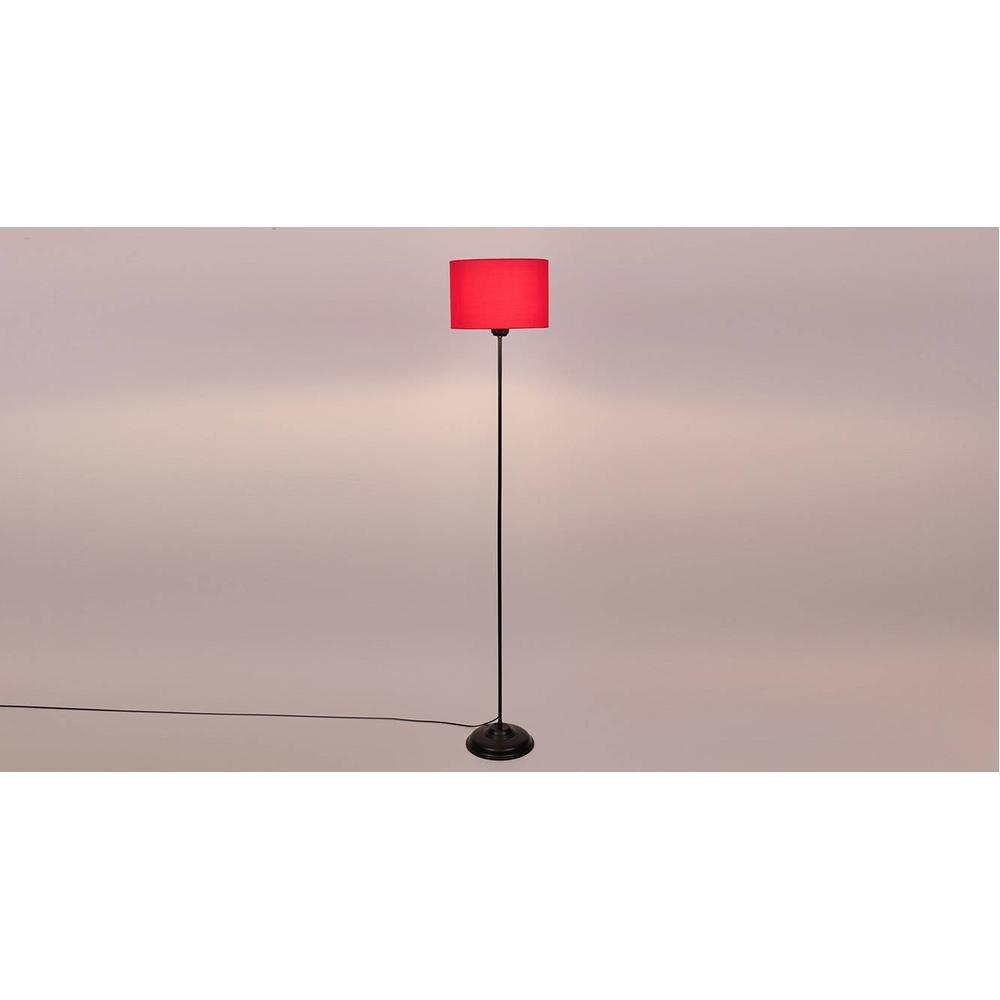 Stanford Black Cotton Shade Floor Lamp