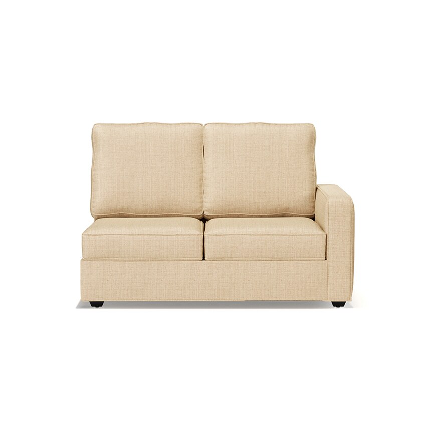 Apollo Compact Sofa (Colour : Pearl, Cushion : Hard, Back Type : High Back, Seating Capacity : Left Aligned 2 Seater + Left Aligned Chaise + Ottoman)