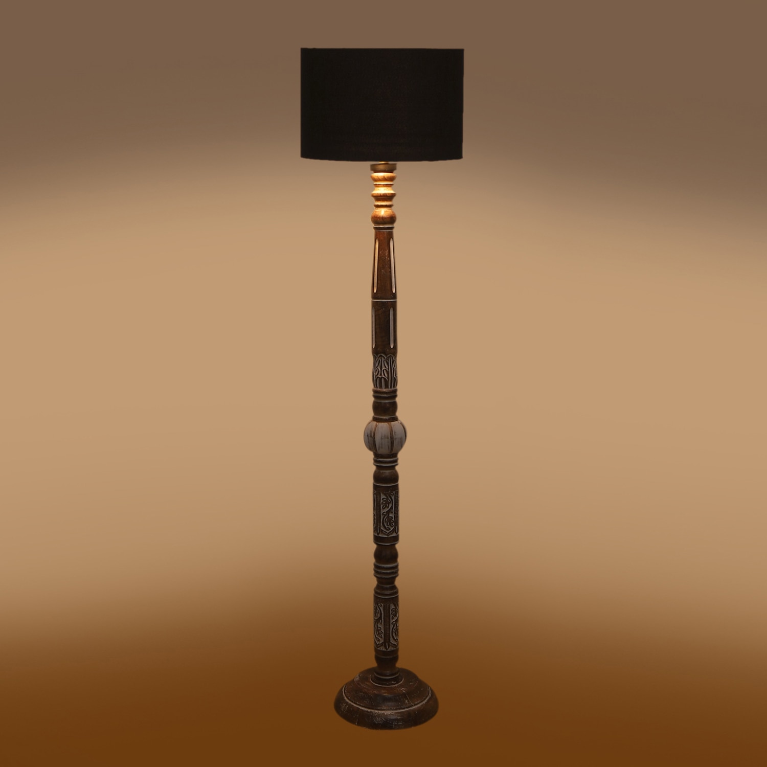 Devansh Wooden Floor Lamp