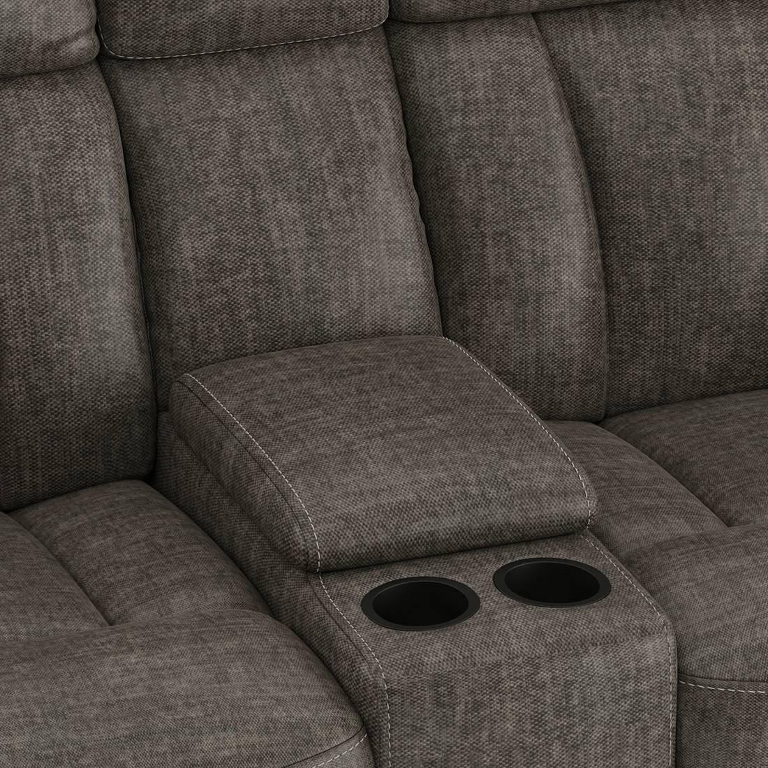 Harris Two Seater Entertainment Recliner Carbon Grey Colour