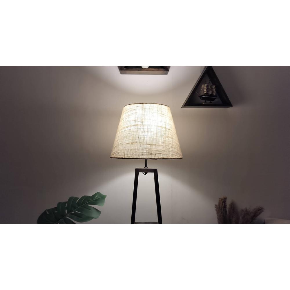 Salita Beige Jute Floor Lamp with Beige Jute Base