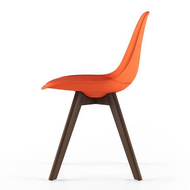 Pashe Fabric Accent Chair in Rust Colour