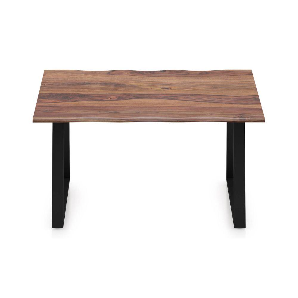 Aquila Live Edge Solid Wood 6 Seater Dining Table In Teak Finish