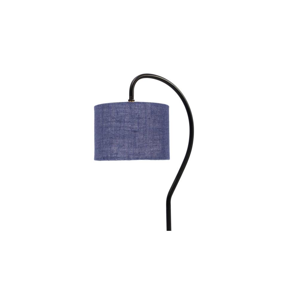 Blue Jute Curvy table lamp with Iron Base (SP12)