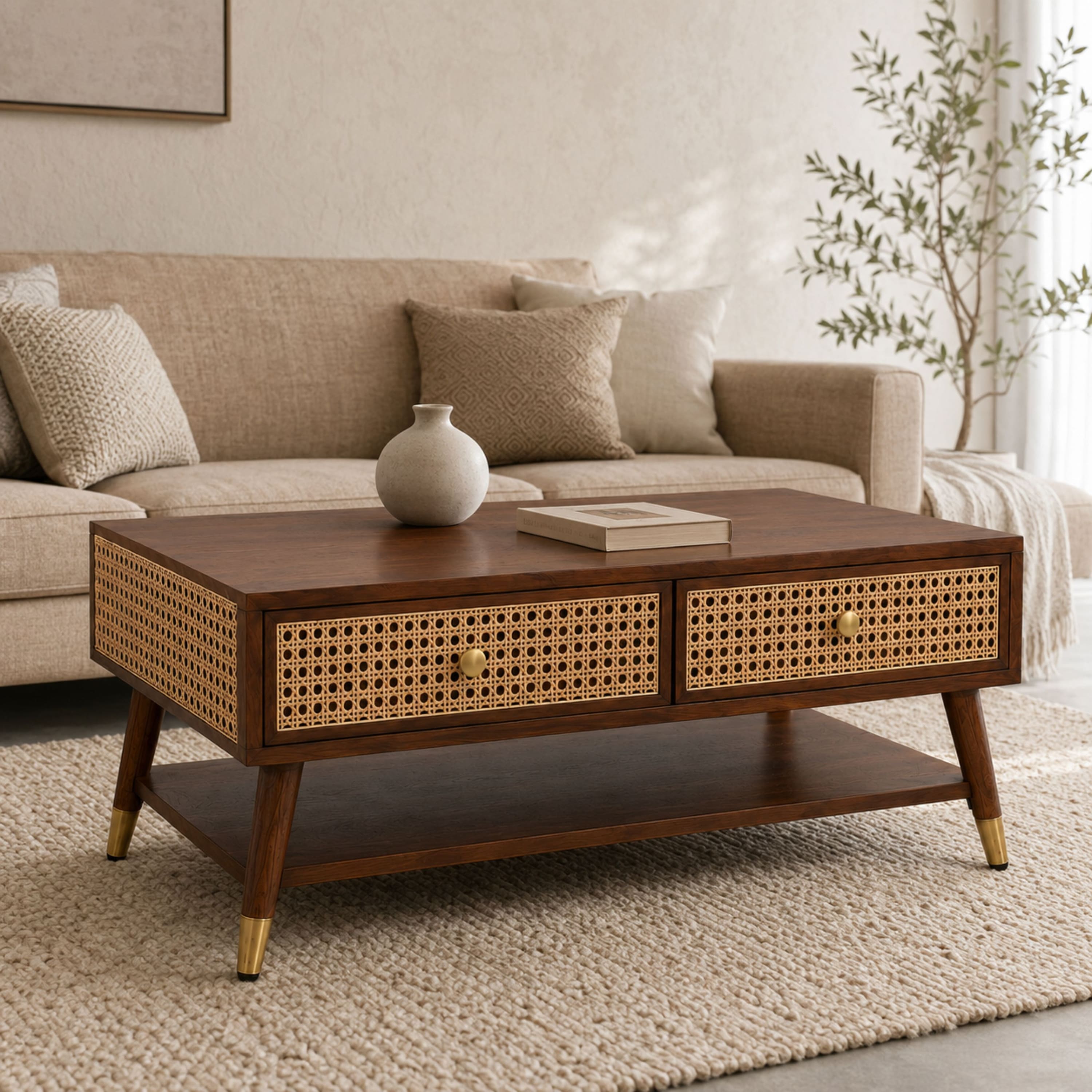 Solana Cane Coffee Table