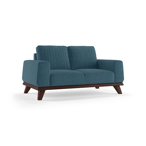 Granada Luxe 2 Seater Fabric Sofa in Colonial Blue Colour