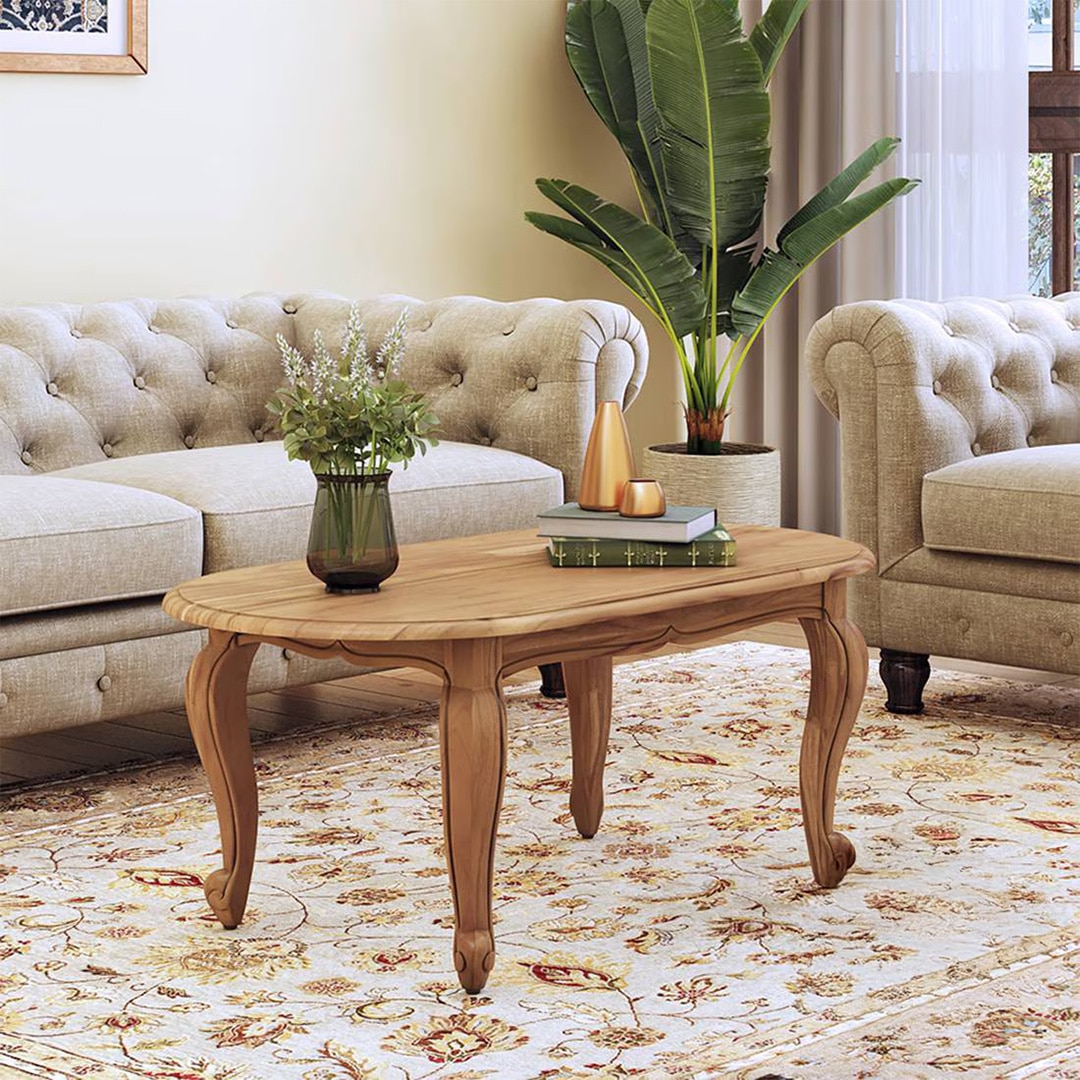 Taahira Coffee Table Natural Teak Finish - Urban Ladder