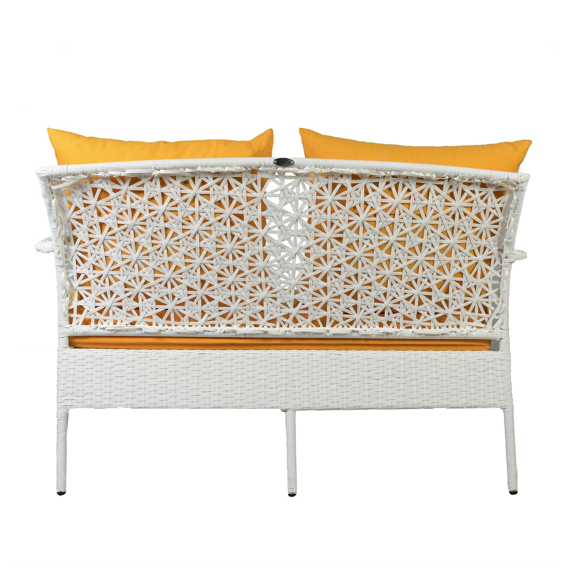 Dijon 2+1+1 Seater Wicker Sofa Set in White Colour