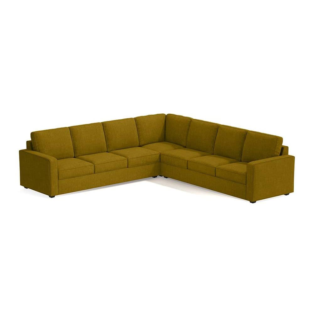 Apollo Corner Sofa (Seating Capacity : Left Aligned 3 Seater + Right Aligned 3 Seater + Corner, Colour : Olive Green, Cushion Type : Soft, Back Height : High Back)