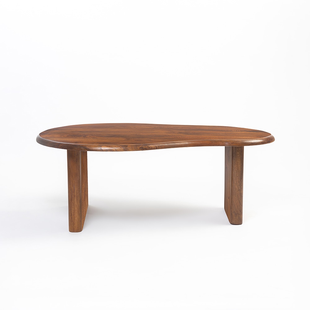 Tiller Solid Wood Coffee Table In Dark Walnut Finish - Living Shape