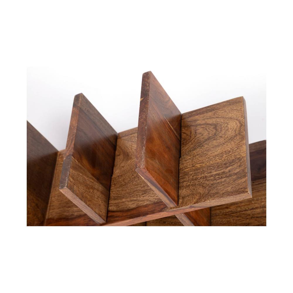 Kassel Sheesham Wood Wine Rack for 8 Bottles in Teak Finish