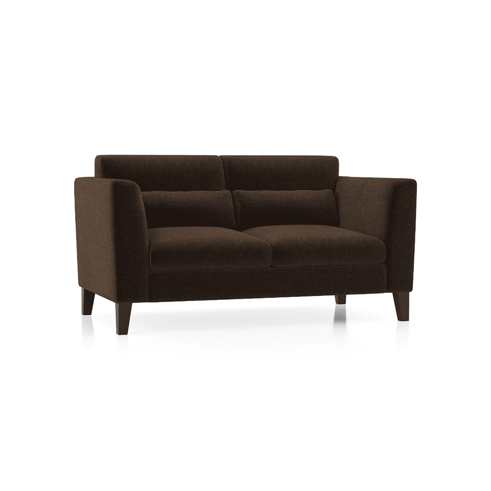 Lewis 2 Seater Fabric Sofa in Dark Earth Colour