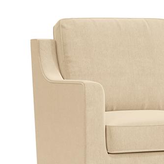 Abbey 2 Seater Fabric Sofa in Birch Beige Colour