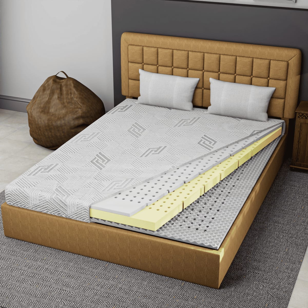 Drilled Air Cool Ortho Memory King Mattress 84 X 66 8 Inches