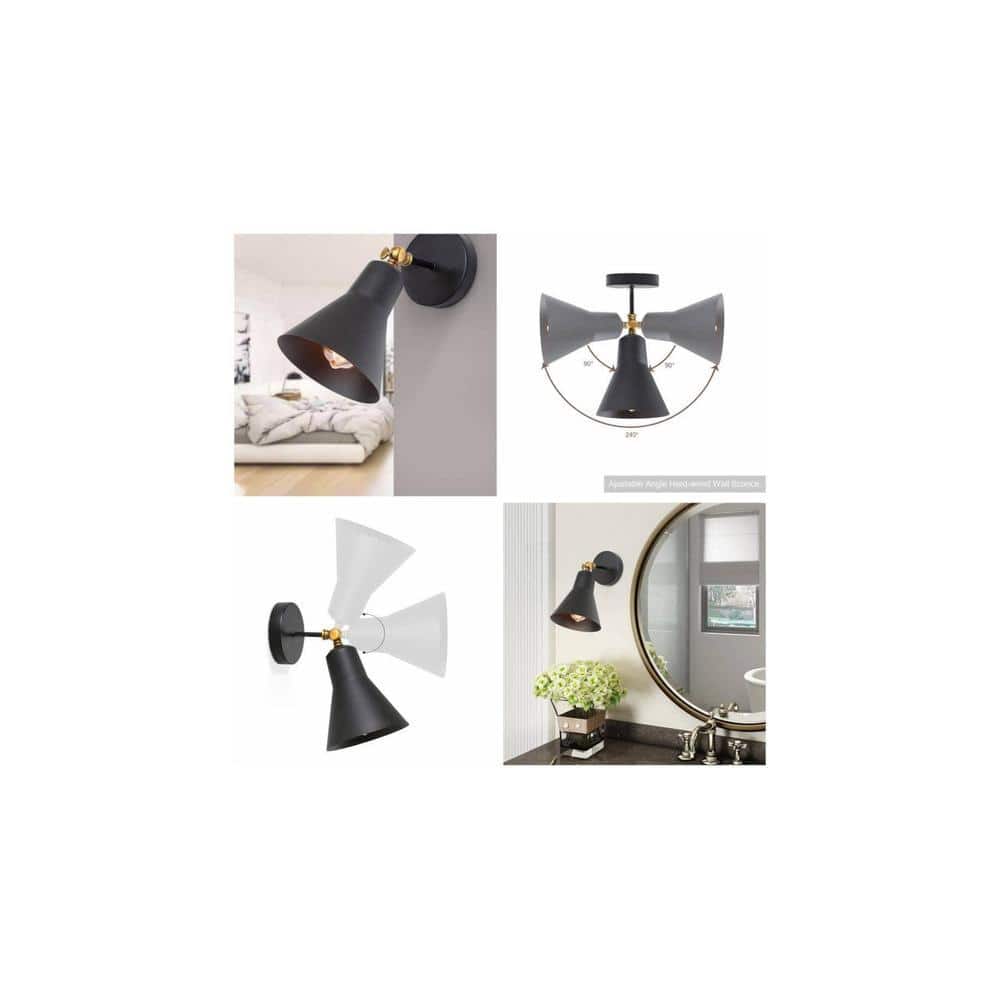 Industrial Black Metal Wall Light