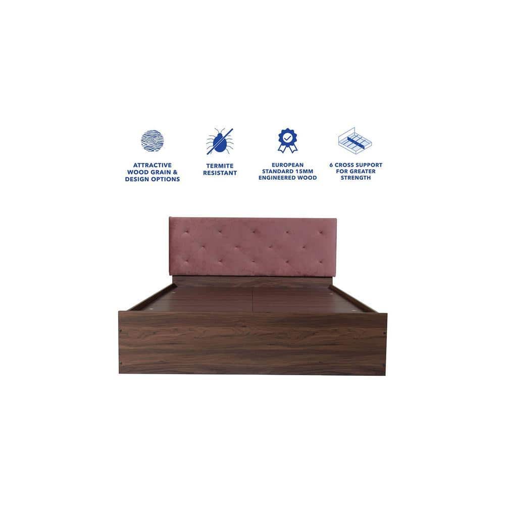 Nirodhah Bed With Premium Leatherette Fabric And Box Storage Queen Bed