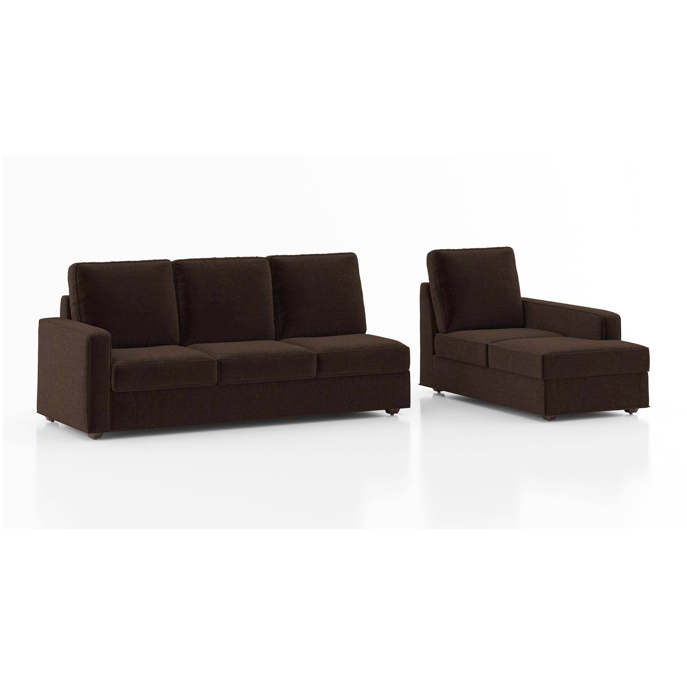 Apollo Sofa (Colour : Dark Earth, Cushion : Soft, Back Type : High Back, Seating Capacity : Right Aligned 3 Seater + Right Aligned Chaise)