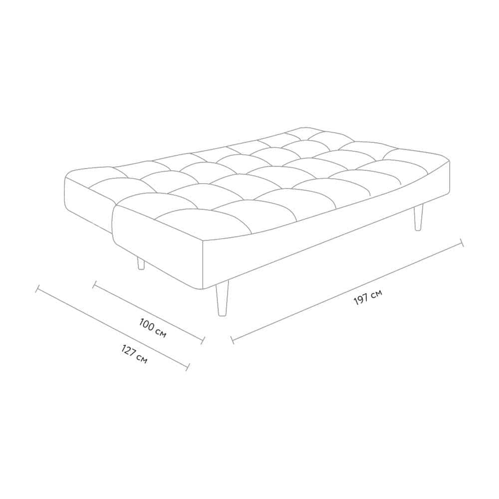Ofra 3 Seater Sofa Cum Bed In Baby Blue Color