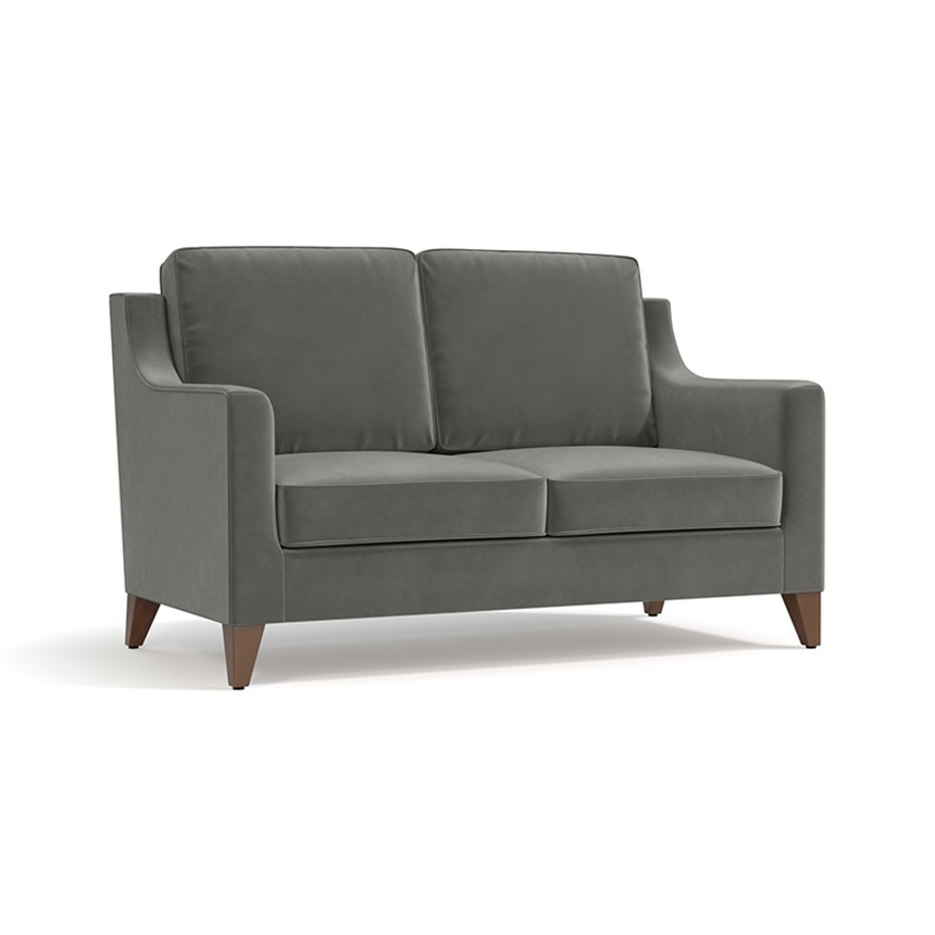 Abbey Sofa Set (Colour : Ash Grey Velvet, Cushion : Hard, Seater : 2+1+1)