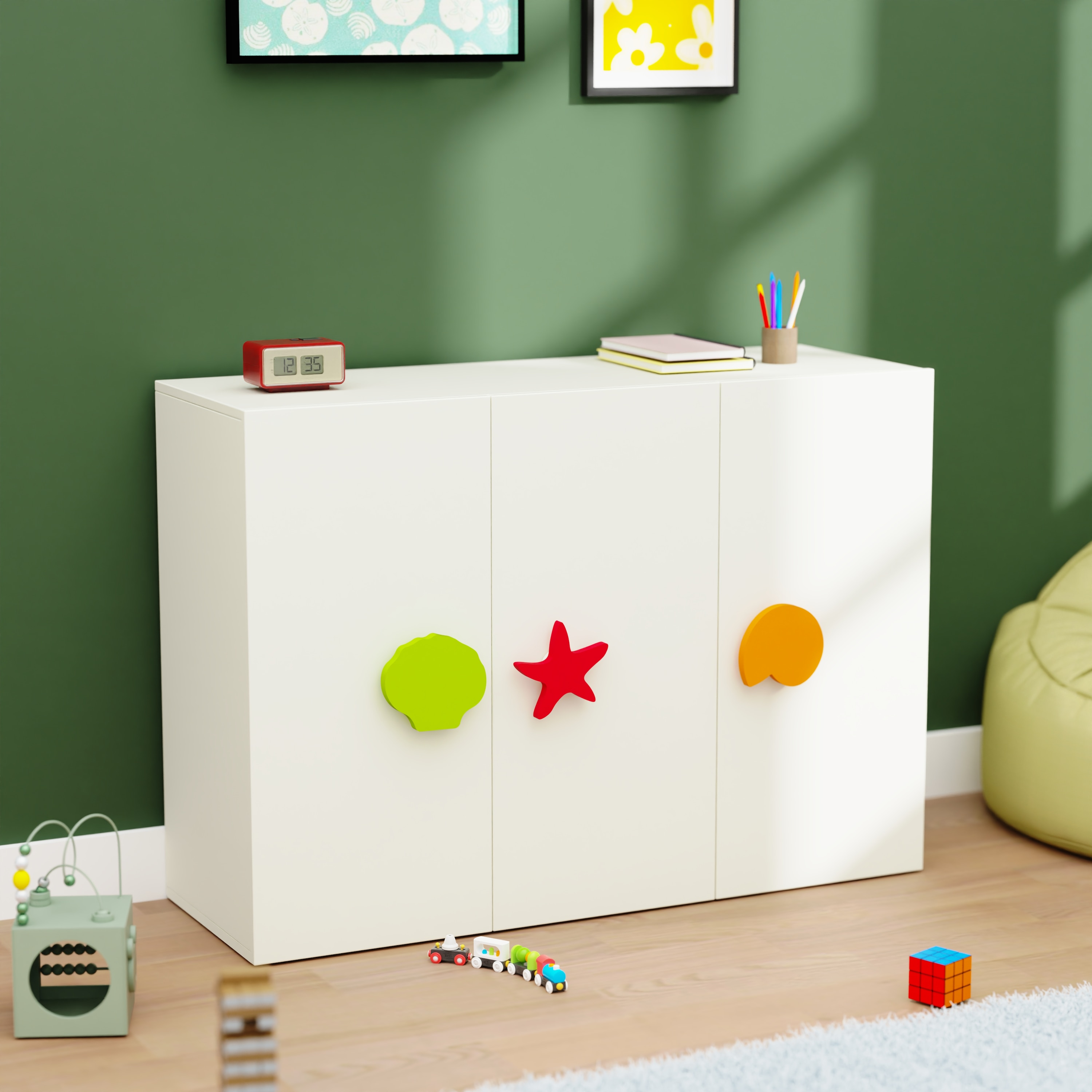 Sea Wonders Cabinet Storage In White Colour