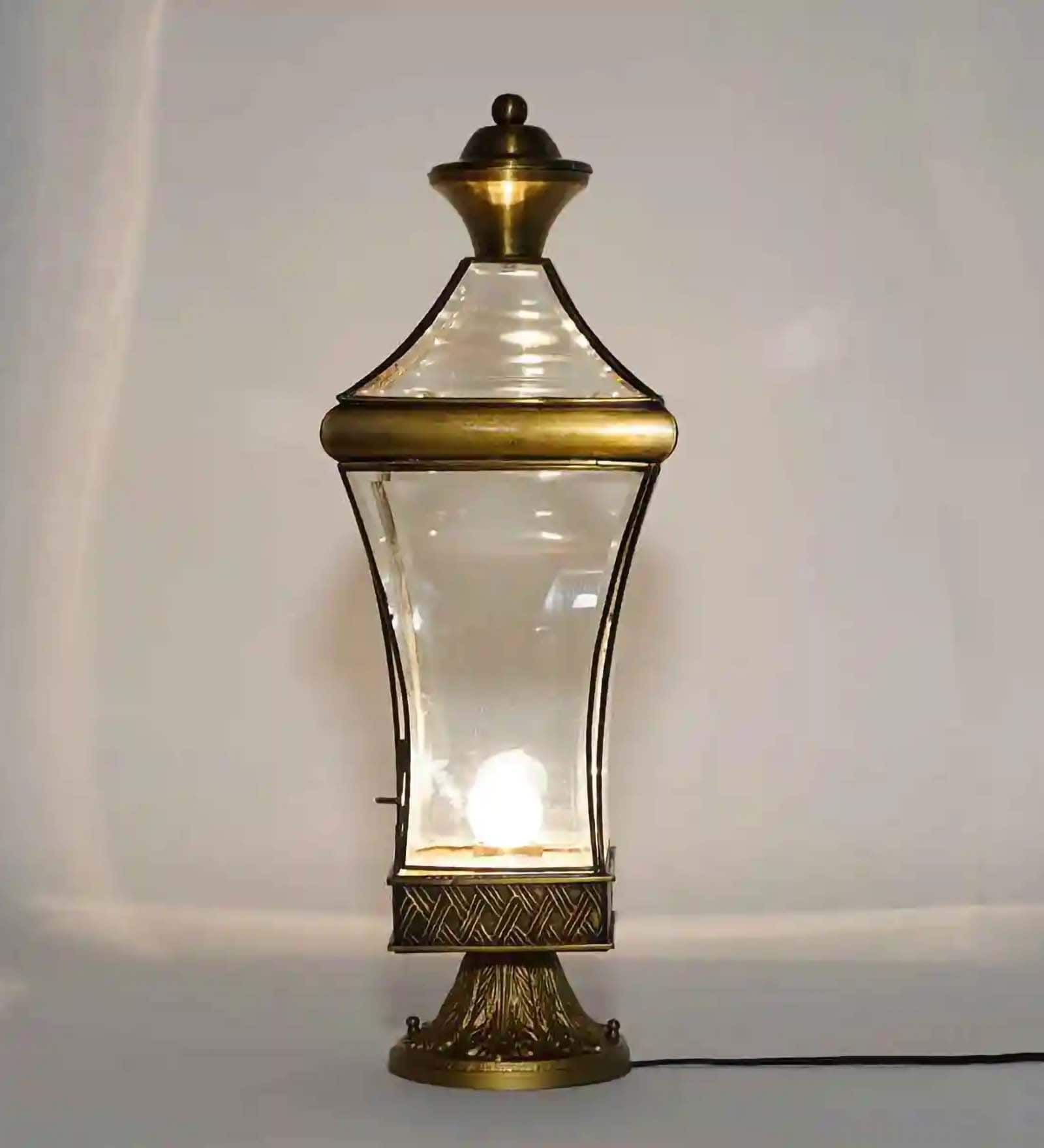 Corte Brass and Glass Outdoor Light