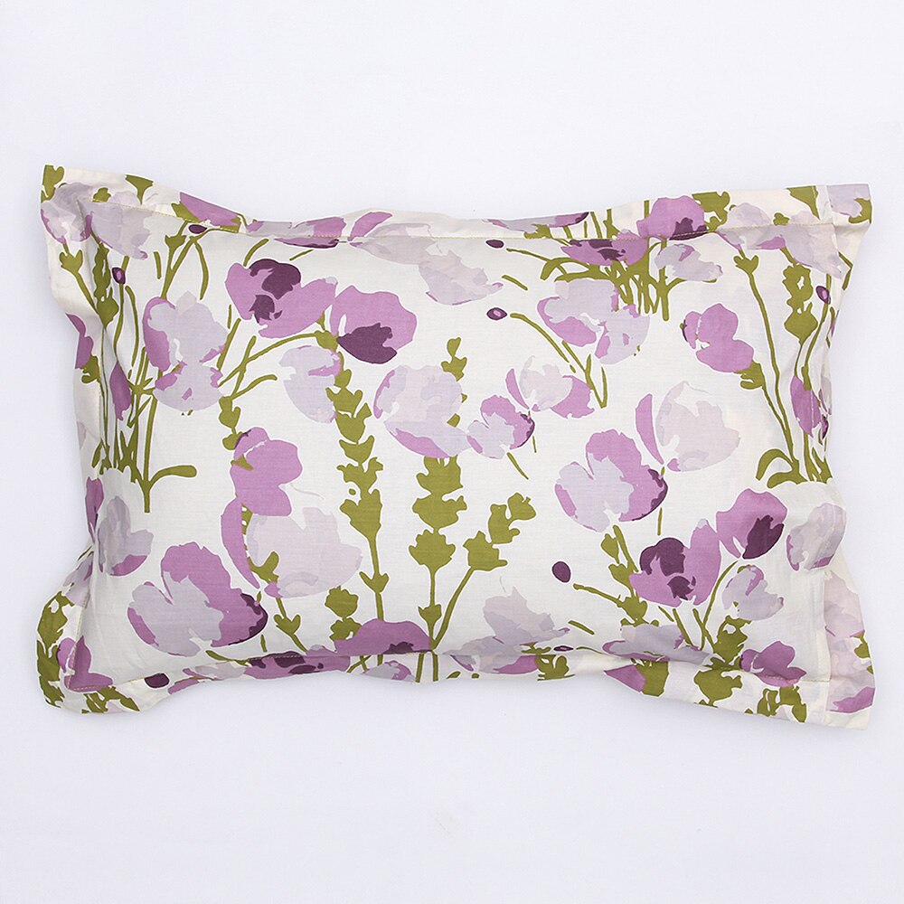 Himalayan Poppies Set Of 2 Pillow Covers with Purple colour