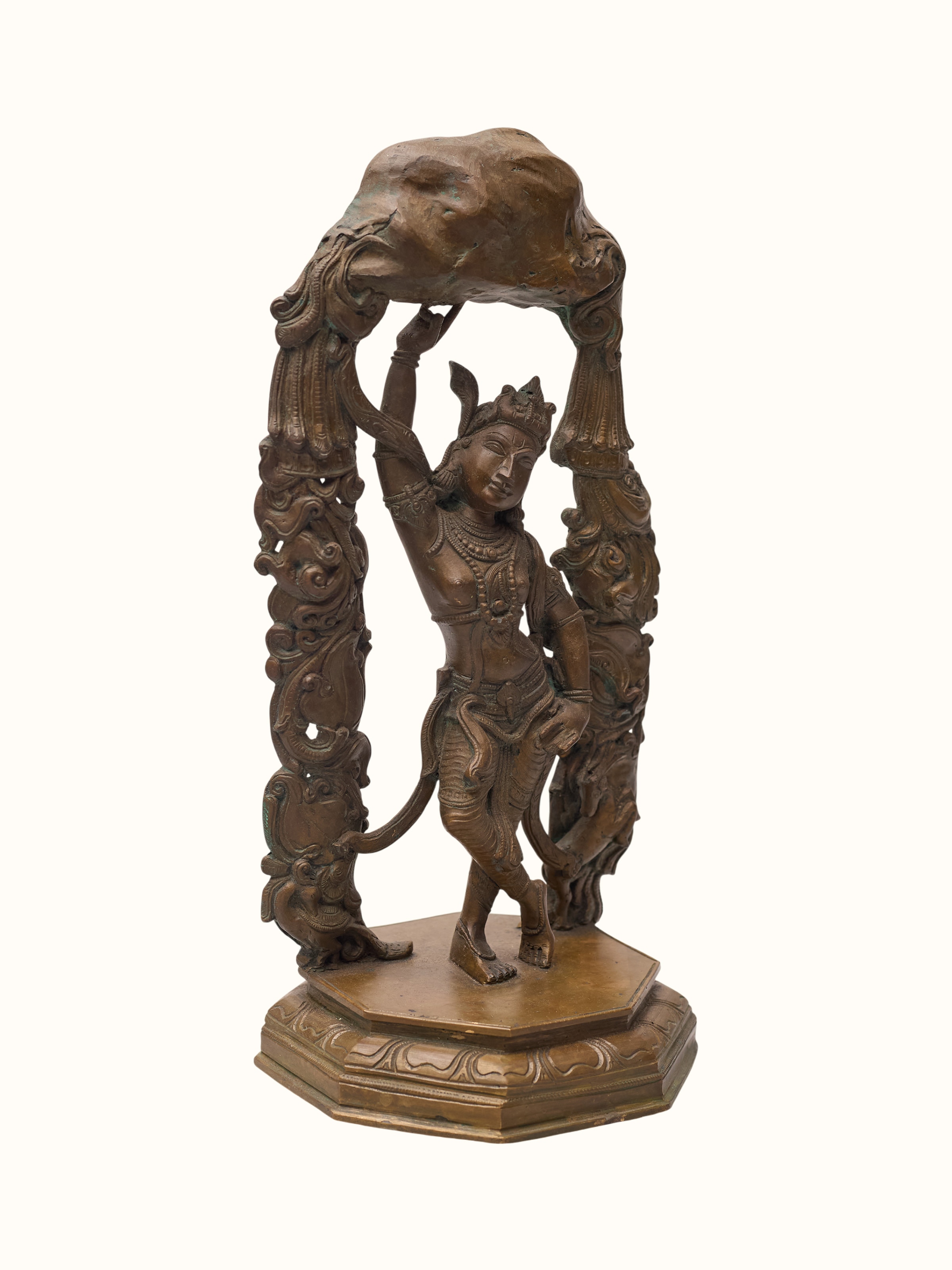 Bronze Cast Govardhana Krishna Idol