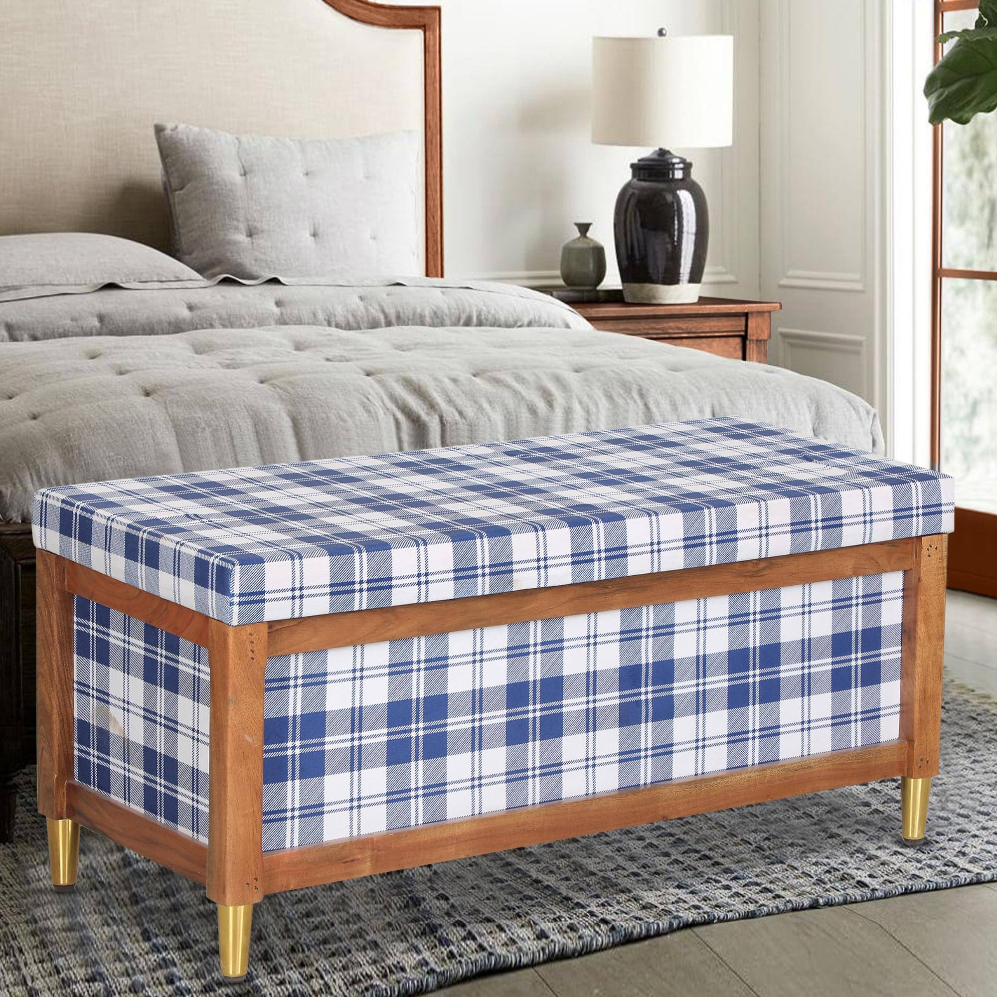 Harper Trunk In Blue Checks