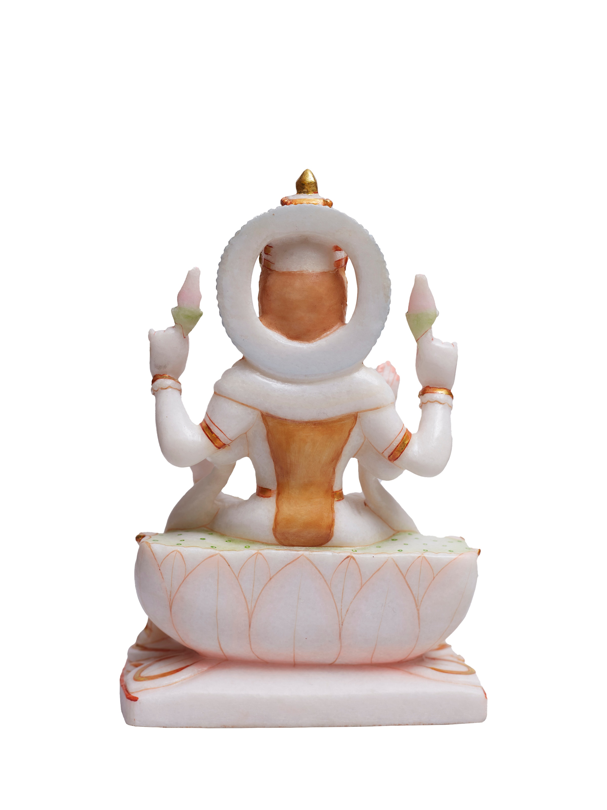 Carved Marble Lakshmi Idol