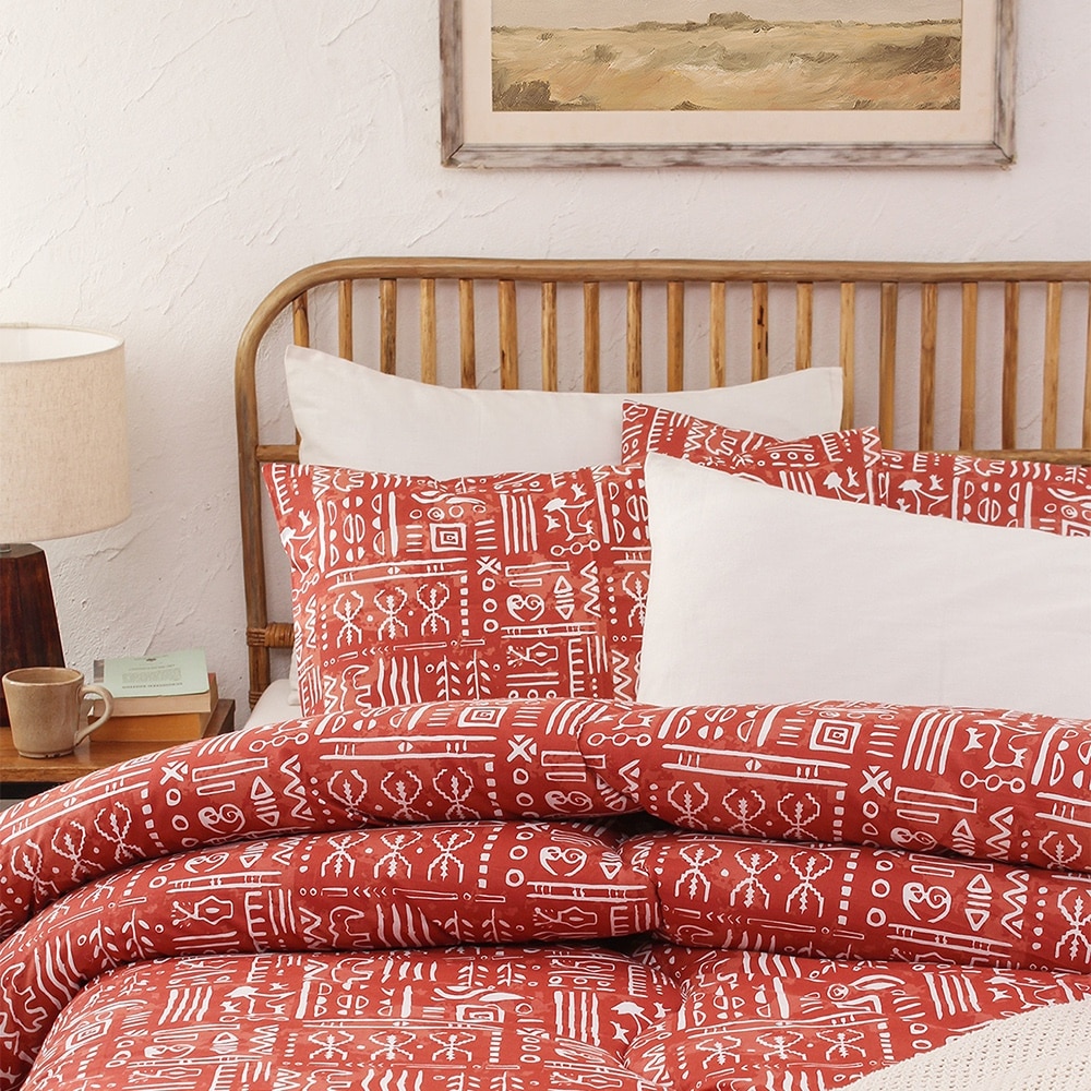Gamathi 1 Single Comforter with Rust colour
