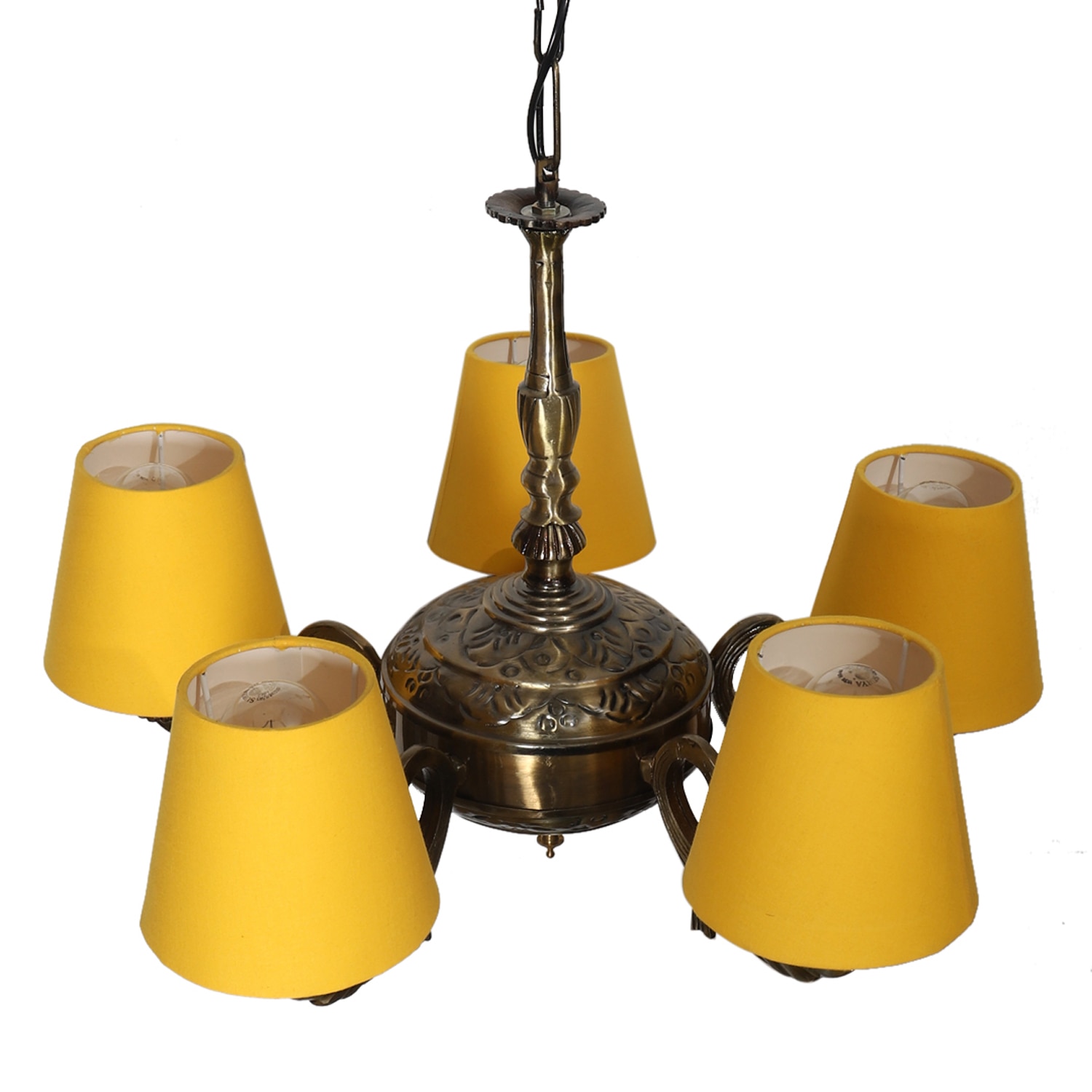 Devansh Steel Wall Mounted Lamp With Black Cotton Shade