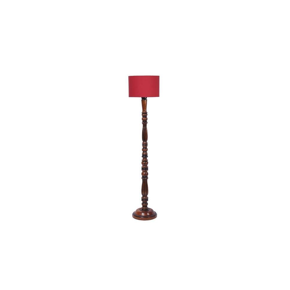 Candace Brown Cotton Shade Floor Lamp