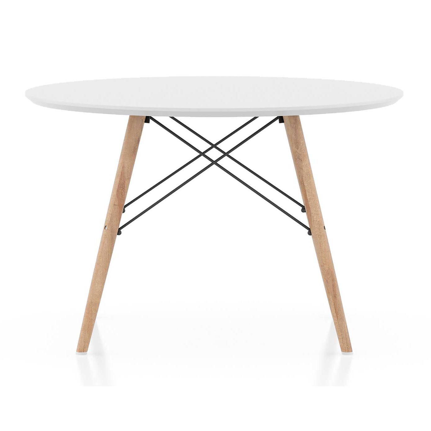 Ormond Round Solid Wood Coffee Table In White Finish