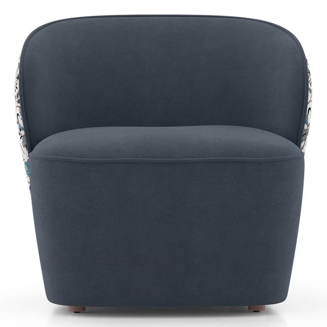 Portia Fabric Accent Chair in Calico Peony White Colour