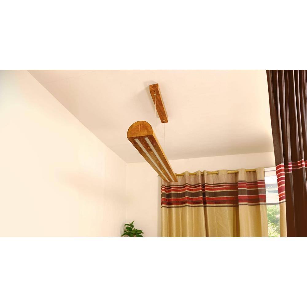 Alba 36 Brown Wooden LED Hanging Lamp