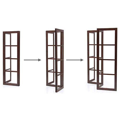 Andreas Solid Wood Bookshelf in Dark Walnut Finish