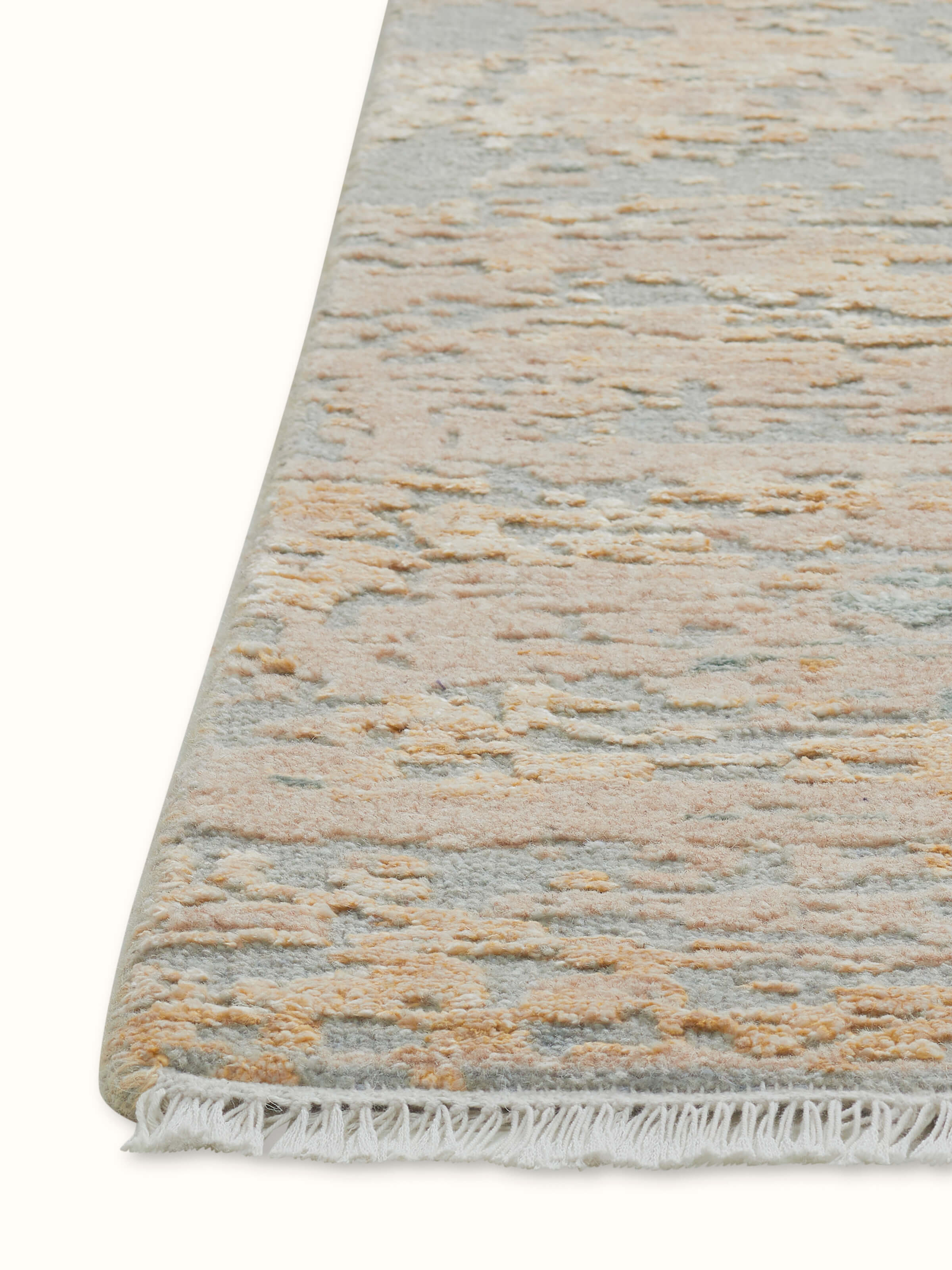 Close-up showing the texture and mix of wool and viscose giving a soft sheen and rich feel