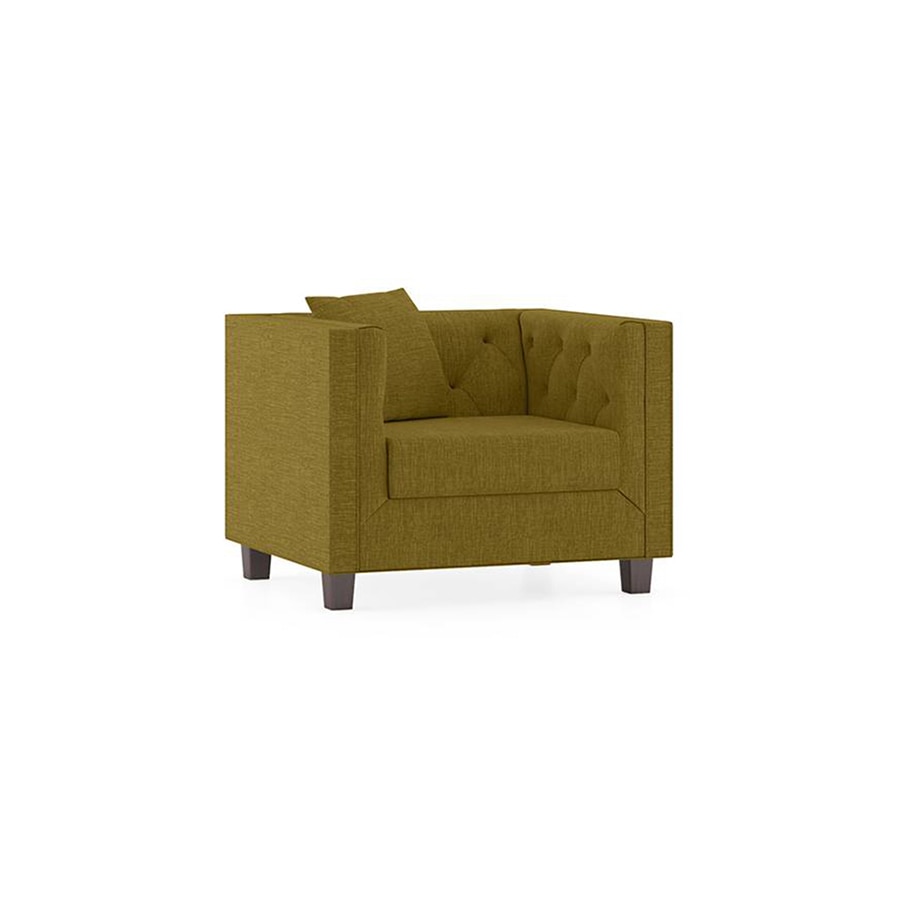 Windsor Premium 1 Seater Fabric Sofa in Olive Green Colour