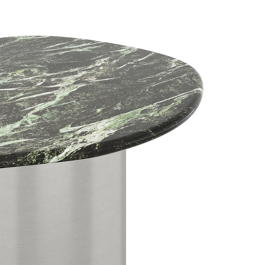 Oaklen Metal Coffee Table In Panda Black And White Marble And Chrome Base Finish