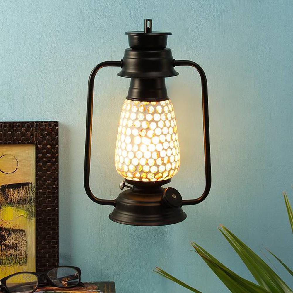 Cora Multicolor Metal Wall Mounted Lantern Lamp