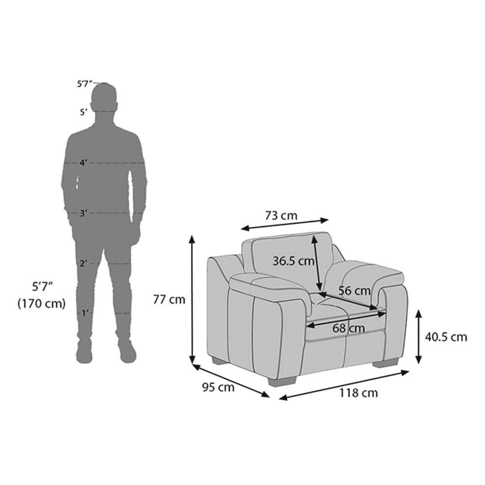 Trissino 1 Seater Premium Italian Leather Sofa In Bordeaux