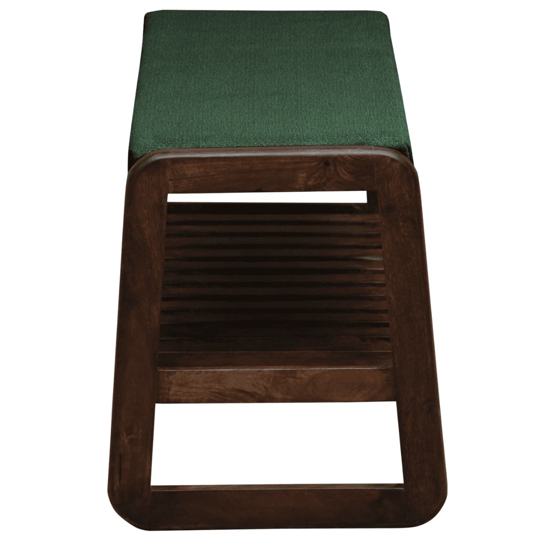 Hamar Solid Wood Shoe Rack with Seating in Walnut Brown finish