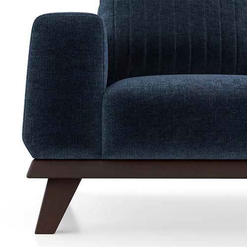 Granada Premium 3 Seater Fabric Sofa in Cobalt Colour