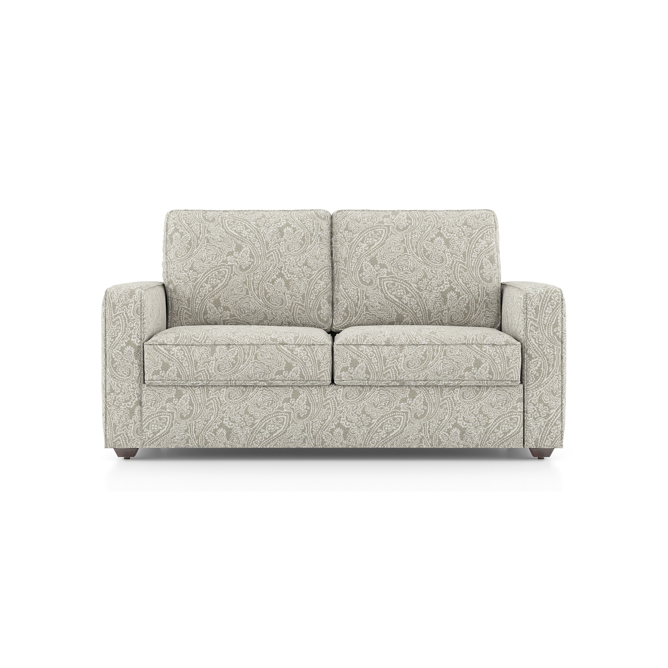 Apollo 2 Seater Fabric Sofa in Monochrome Paisley Colour - Urban Ladder