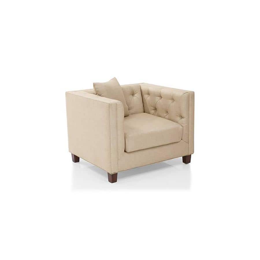 Windsor Essential 1 Seater Fabric Sofa in Pearl Colour